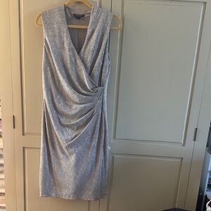 Elegant Silver Sleeveless Dress